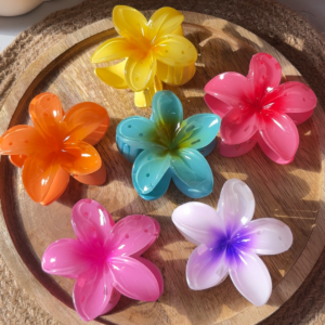 Glossy Floral hair Claws