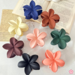 Matte Floral Hair Claw Clip