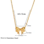 Bow Anti-Tarnish Pendant Necklace