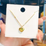 Love Engraved Heart Anti-Tarnish Pendant