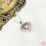 Elena Pink Heart Necklace