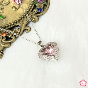 Elena Pink Heart Necklace