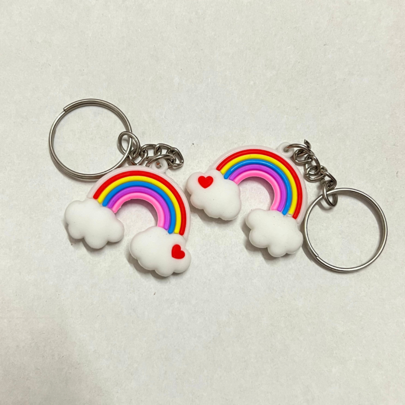 Rainbow Cloud Keychain