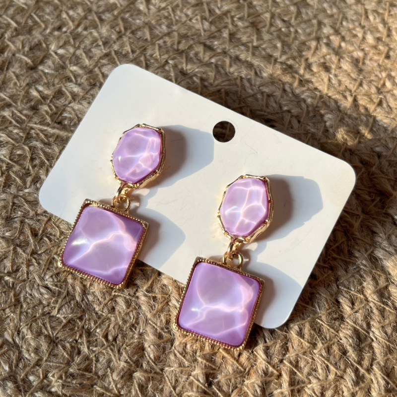 Lilac Lucid Drop Earrings