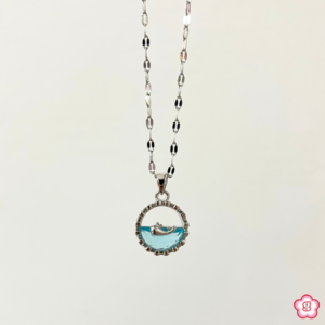 Blue Whale Silver Necklace