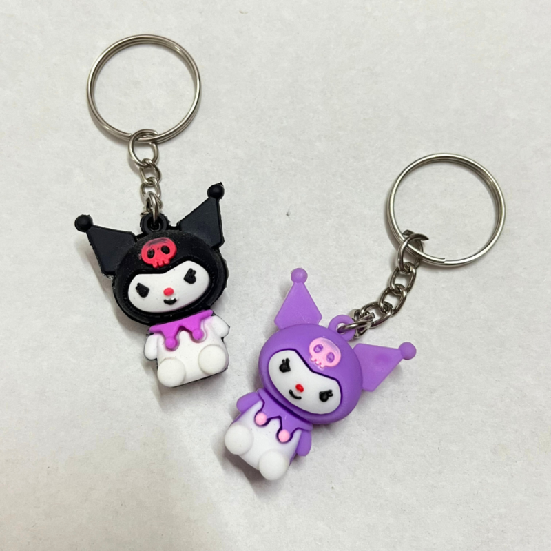 Kuromi-Inspired Character Keychains