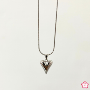 Minimal Silver Sleek Heart Pendant