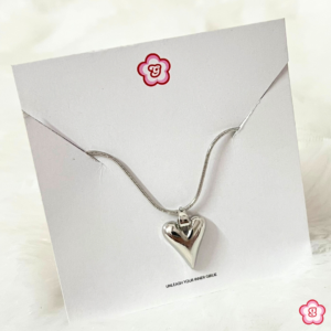 Minimal Silver Sleek Heart Pendant