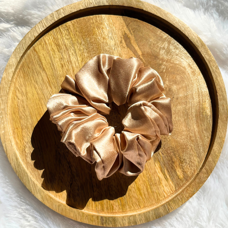 Cocoa Gold XL Satin Scrunchie