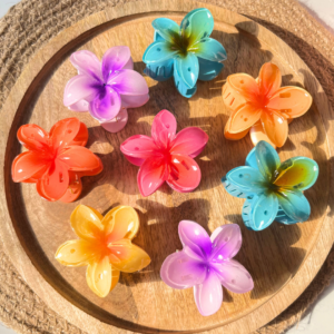 Pinterest Glossy Floral Hair Claws – Medium