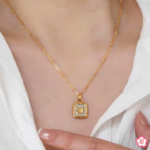 Golden Butterfly Emblem Necklace
