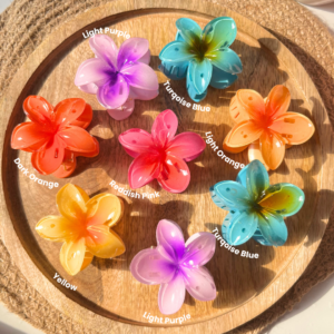 Pinterest Glossy Floral Hair Claws – Medium