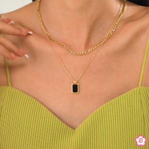 Black Charm Layered Necklace