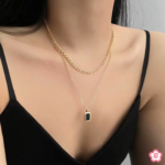 Black Charm Layered Necklace