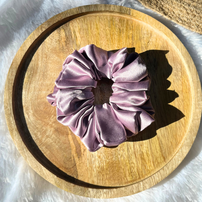 Blush Mauve XL Satin Scrunchie