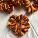 Burnt Orange Satin Scrunchie