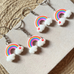 Rainbow Cloud Keychain