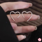 Minimalist Heart Wire Earrings