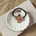 Rose Gold Flower Hair Tie