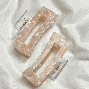 Blush Pearl Rectangle Korean Claw