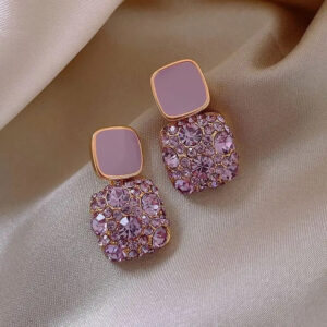 Lilac Luxe Sparkle Drop Earrings