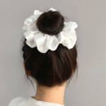 Pearl White XL Satin Scrunchie