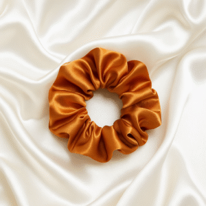Burnt Orange Satin Scrunchie - XL