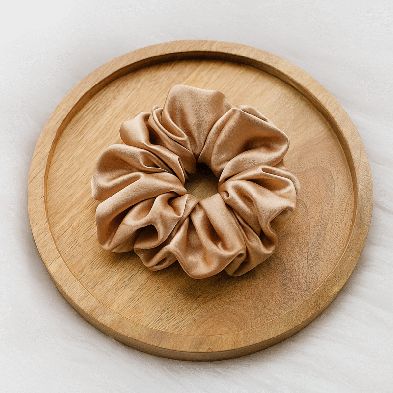 Cocoa Gold XL Satin Scrunchie