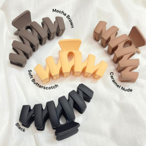 Matte Zigzag Finish Rectangle Claw