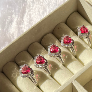 Dainty Hope Pink Heart Ring