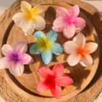 Glossy Floral hair Claws