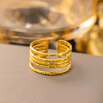 Textured Multi-Layer Anti Tarnish Ring