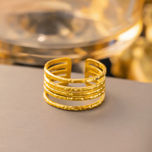 Textured Multi-Layer Anti Tarnish Ring