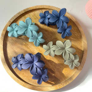 Flower Power Korean Matte Claw Clip