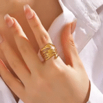 Chunky Hollow Abstract Ring - Anti Tarnish