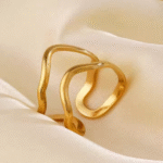 Hollow Wavy Anti tarnish Ring