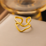 Hollow Wavy Anti tarnish Ring