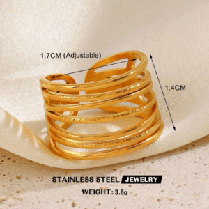 The Seven Layers Anti Tarnish Gold Ring