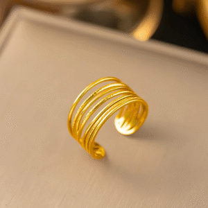 The Seven Layers Anti Tarnish Gold Ring