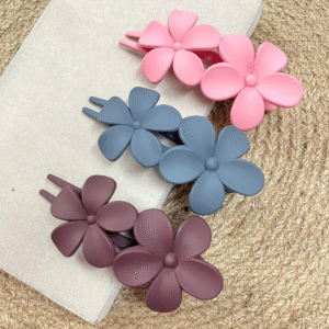 Matte Floral Hair Claw Clip