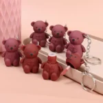 Viral Teddy Lipstick Keychains