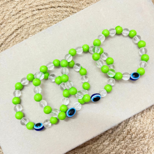 Lime Pop Evil Eye Beaded Bracelet