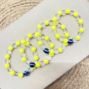 Sunny Glow Evil Eye Beaded Bracelet