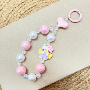 Kawaii Kitty Beaded Bag Charm