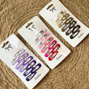 Glossy Snap Hair Clip Set