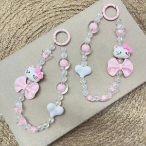 Kawaii Kitty Beaded Strap Bag Charm