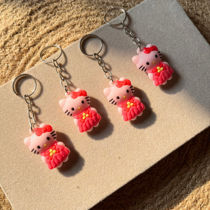 Hello Kitty Pink Dress Keychain