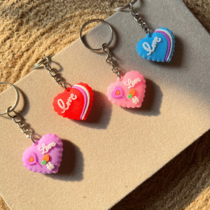Love Heart Cookie Keychain