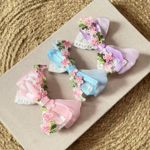 Floral Princess Bow Hair Clip