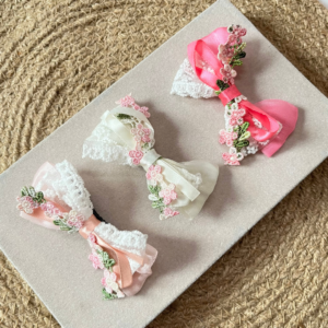 Floral Princess Bow Hair Clip